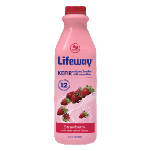 STRAWBERRY KEFIR CULTURED LOWFAT MILK, STRAWBERRY