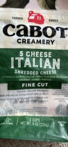 5 Cheese Italian Shredded Cheese Fine Cut