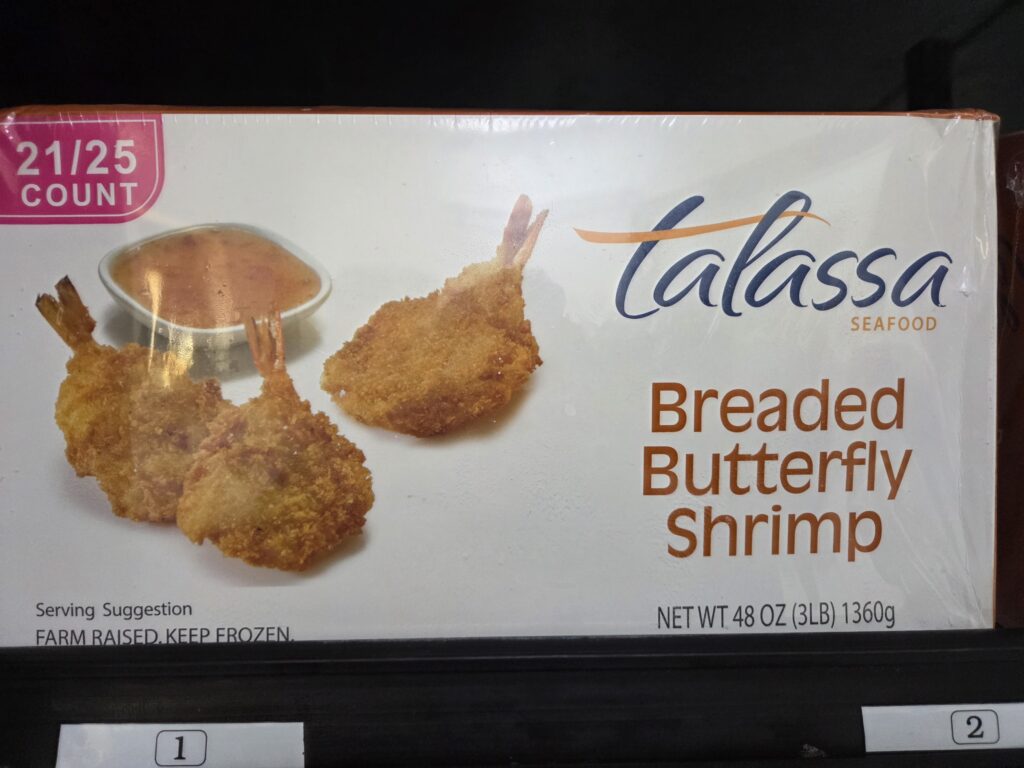 Breaded Butterfly Shrimp 21-25 48 oz box