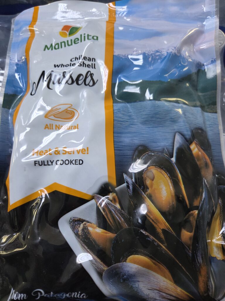 Mussels whole shell 16 oz bag