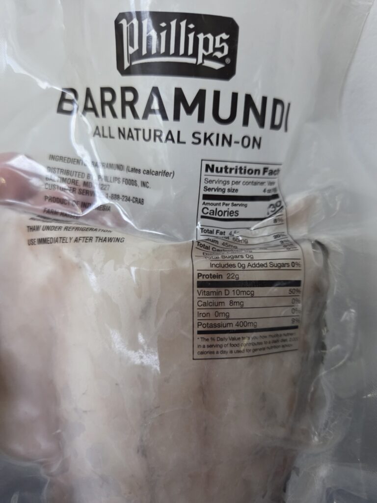 Barramundi Frozen 6 oz Filet