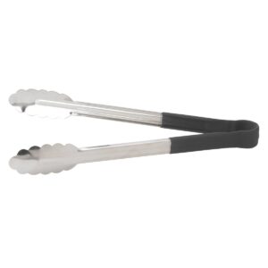 Winco Utility Tong with Black Non-Slip Grip 12-Inch