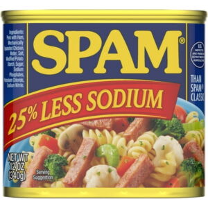 SPAM, 25% LESS SODIUM CANNED MEAT